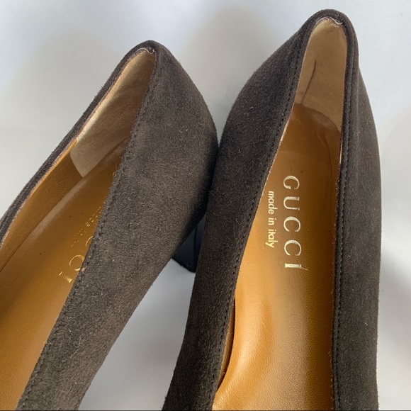 Authentic GUCCI Suede Low Heels - Picture 5 of 6